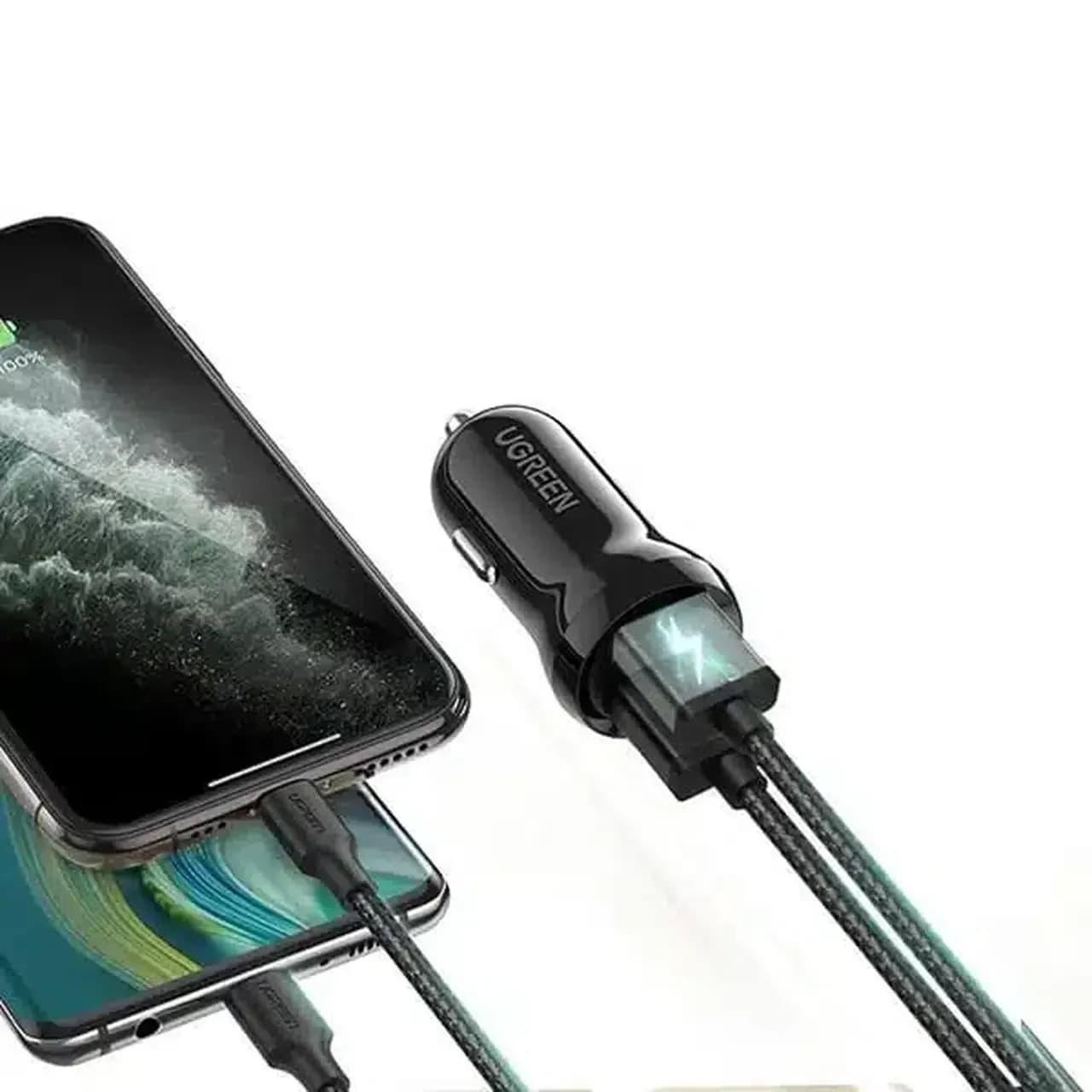 پورت‌های دوگانه USB شارژر فندکی یوگرین ED018