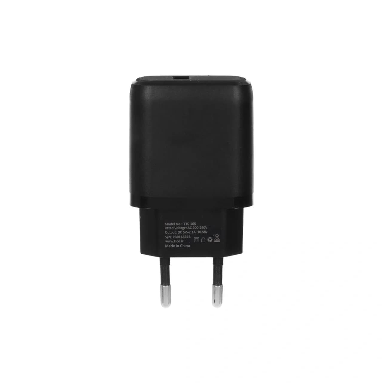 جزییات USB-A شارژر تسکو TTC 165 مشکی