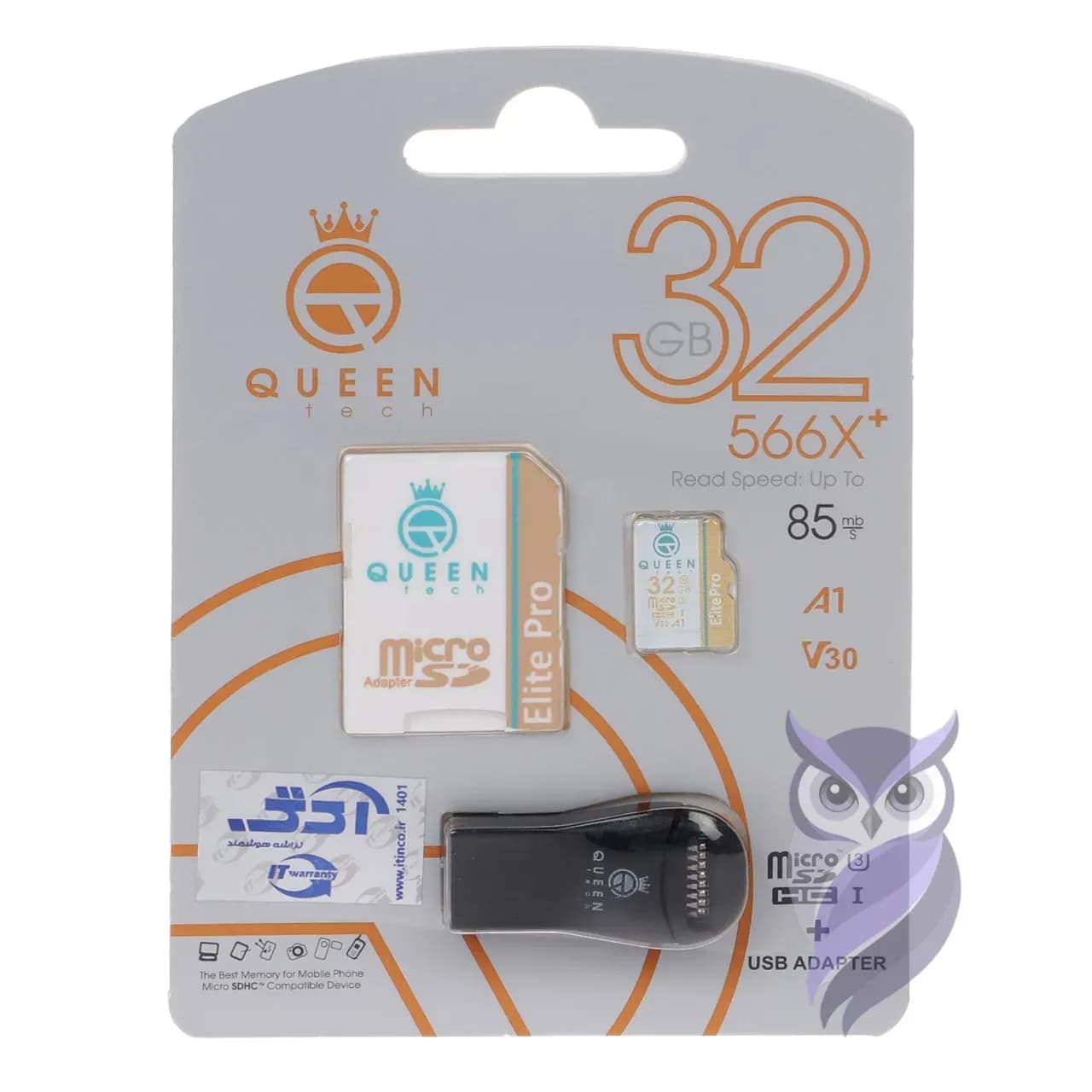کارت حافظه Queen tech مدل 566X Plus ظرفیت 32GB مشکی